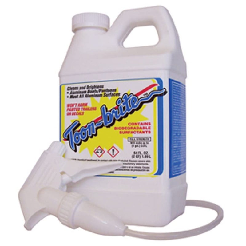 Boating Accessories Toon-Brite B1000 Aluminum Cleaner - 1/2 Gallon with Sprayer, White - Image 1
